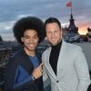 Semi-exclusif - Gwendal Marimoutou et Christian Millette à la soirée de Présentation de la nouvelle Range Rover Velar au Perchoir du BHV Marais à Paris le 26 avril 2017. © Vereen/Bestimage