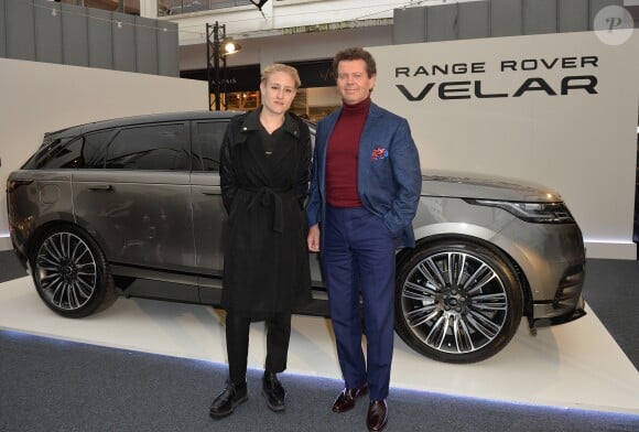 Semi-exclusif - Victoria Wilmotte et Gerry McGovern (Land Rover Chief Designer Officier) à la soirée de Présentation de la nouvelle Range Rover Velar au Perchoir du BHV Marais à Paris le 26 avril 2017. © Vereen/Bestimage