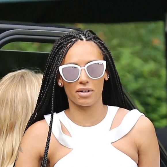 Melanie Brown (Mel B) arrive à un rendez-vous avec ses avocats à Beverly Hills, le 7 avril 2017