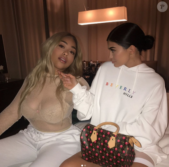 Kylie Jenner et sa BFF Jordyn Woods dans sa chambre d'hôtel - Photo publiée sur Instagram le 29 avril 2017