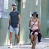 Semi-Exclusif - Benoît Paire et sa compagne Shy'm se promènent dans les rues de Brooklyn à New York. Il semblerait que le tennisman continue de profiter pleinement de sa vie personnelle, malgré les nombreux avertissements du directeur national technique de l'équipe de France de Tennis et son exclusion des Jeux Olympiques pour manquements au règlement de vie mis en place par la Fédération. Le joueur sera-t-il en forme pour affronter ses concurrents lors du tournoi de tennis US Open de Flushing Meadows ? En tous cas, la chanteuse et le sportif ne se quittent pas d'une seconde....New York, le 23 août 2016