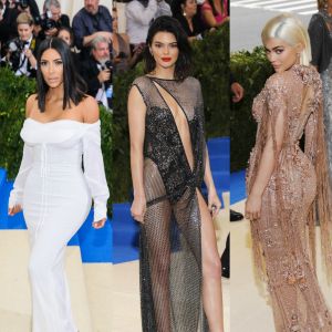 Kim Kardashian, Kendall et Kylie Jenner assistent au Met Gala 2017 au Metropolitan Museum of Art. New York, le 1er mai 2017.
