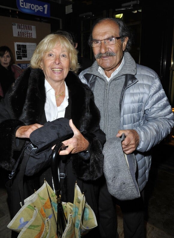 Gérard Hernandez et sa femme Micheline - 200e représentation de la pièce Inconnu a cette adresse au théâtre Antoine à Paris le 25 février 2013.