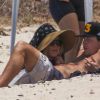 Exclusif - Heidi Klum et son compagnon Vito Schnabel passent une journée romantique sur une plage au Costa Rica. Le 14 avril 2017.