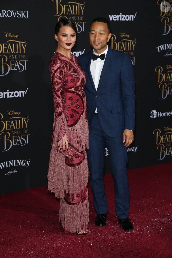 Chrissy Teigen et son mari John Legend à Los Angeles le 2 mars 2017.