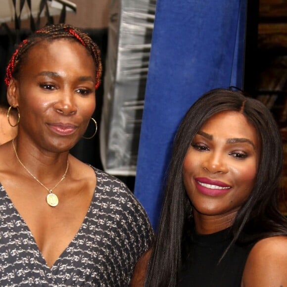 Venus Williams et Serena Williams - People au "Virtual Tennis Tournament" à New York. Le 25 août 2016 © Nancy Kaszerman / Zuma Press / Bestimage