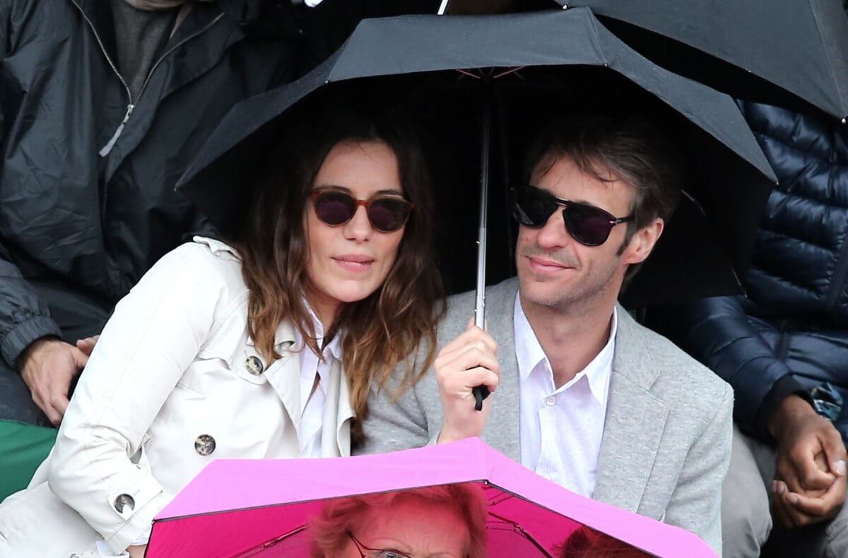 Photo : Zoé Félix et son compagnon Benjamin Rolland - People aux  Internationaux de France de tennis de Roland Garros à Paris, le 28 mai 2014  lors du match entre Jo-Wilfried Tsonga