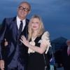 Marco Bizzarri (président-directeur général de Gucci), Courtney Love - Dîner de la "François Pinault Foundation" lors de la 57ème Biennale Internationale d'Art à Venise, le 10 mai 2017