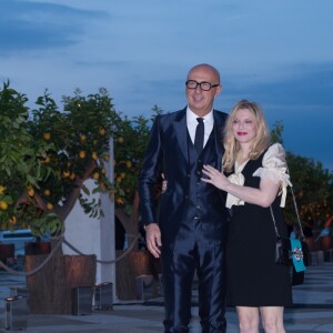 Marco Bizzarri (président-directeur général de Gucci), Courtney Love - Dîner de la "François Pinault Foundation" lors de la 57ème Biennale Internationale d'Art à Venise, le 10 mai 2017