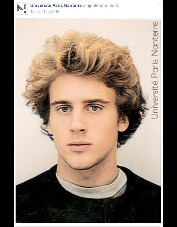 L'univeristé Paris Nanterre partage des photos d'Emmanuel Macron lorsqu'il était étudiant sur sa page Facebook le 10 mai 2017.