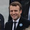 Le président-élu, Emmanuel Macron - Cérémonie de commémoration du 72ème anniversaire de la victoire du 8 mai 1945 devant la tombe du Soldat Inconnu à l'Arc de Triomphe à Paris le 8 mai 2017. © Cyril Moreau/Bestimage