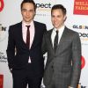 Jim Parsons et Todd Spiewak aux GLSEN Awards à l'hôtel Wilshire de Beverly Hills le 23 octobre 2015.