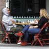 Exclusif - Jesse Williams est allé déjeuner au restaurant Little Doms avec une mystérieuse inconnue à Los Feliz, le 15 mai 2017