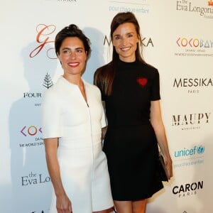 Alessandra Sublet, Céline Bosquet Langmann lors du photocall de la 7e édition du "Global Gift Gala" à l'hôtel Four Seasons George V à Paris, le 16 mai 2017. © Marc Ausset-Lacroix/Bestimage