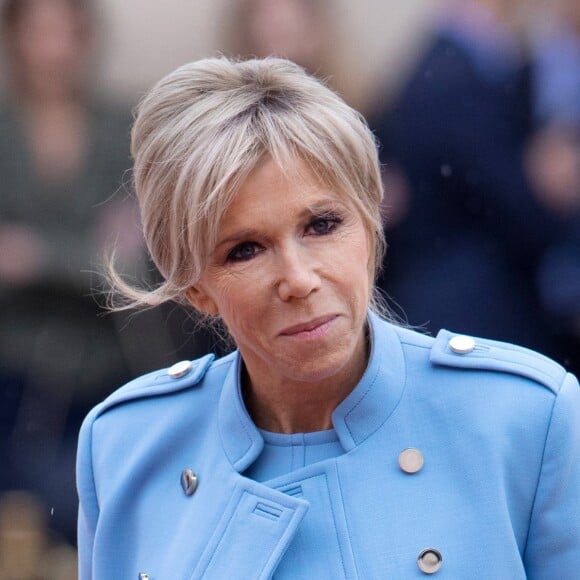 Brigitte Macron - Arrivées au palais de l'Elysée à Paris pour la cérémonie d'investiture d'E. Macron, nouveau président de la République, le 14 mai 2017.