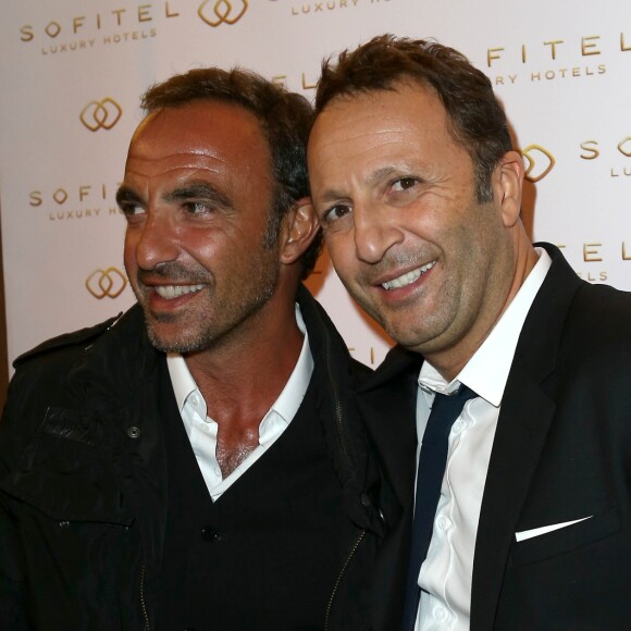 Nikos Aliagas et Arthur - Soiree d'inauguration de l'hotel Sofitel Paris Arc de Triomphe au 14 Rue Beaujon a Paris le 18 septembre 2013.