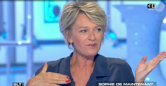 Sophie Davant sur le plateau de Salut les Terriens ! sur C8 le 20 mai 2017.