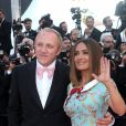 Salma Hayek (en Gucci) et son mari François-Henri Pinault - Montée des marches de la soirée du 70ème anniversaire du Festival de Cannes. Le 23 mai 2017. © Borde-Jacovides-Moreau / Bestimage