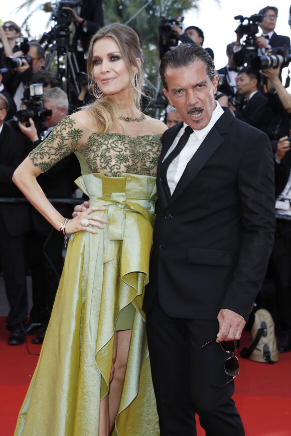 Antonio Banderas et sa compagne Nicole Kimpel - Montée des marches de la soirée du 70ème anniversaire du Festival de Cannes. Le 23 mai 2017. © Borde-Jacovides-Moreau / Bestimage