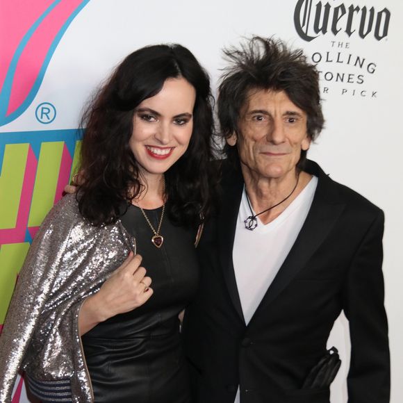 Ronnie Wood avec sa femme Sally Humphreys à l'exposition des Rolling Stones à New York, le 15 novembre 2016 © John Barrett/Globe Photos via Zuma/Bestimage