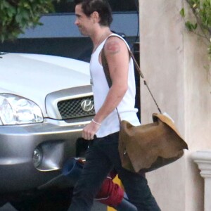 Colin Farrell à la sortie de son cours de yoga à Los Angeles le 23 août 2013