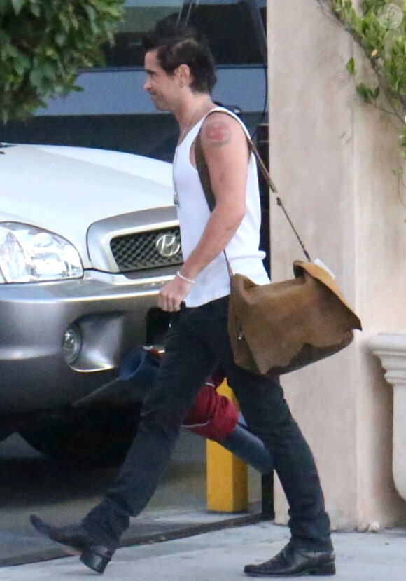 Colin Farrell à la sortie de son cours de yoga à Los Angeles le 23 août 2013