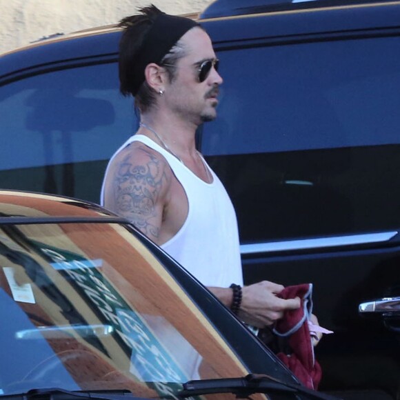 Colin Farrell à la sortie de son cours de yoga à Los Angeles le 4 août 2013