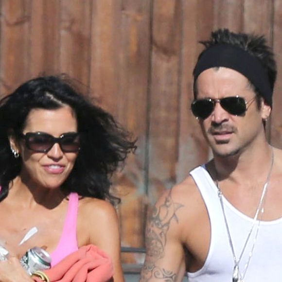 Exclusif - Colin Farrell et sa soeur Claudine a la sortie de leur cours de yoga a Los Angeles, le 28 juillet 2013