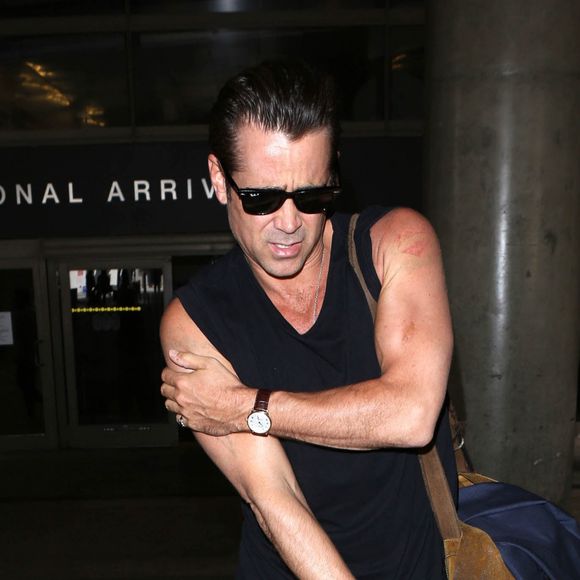 Colin Farrell arrive à l'aéroport de LAX à Los Angeles, le 25 mai 2017