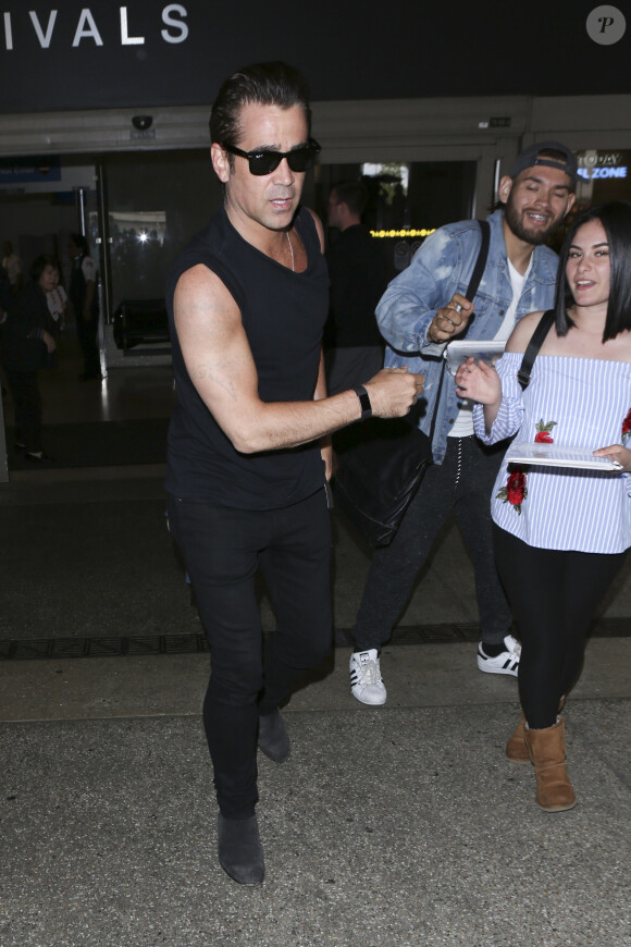 Colin Farrell arrive à Los Angeles le 25 mai 2017.