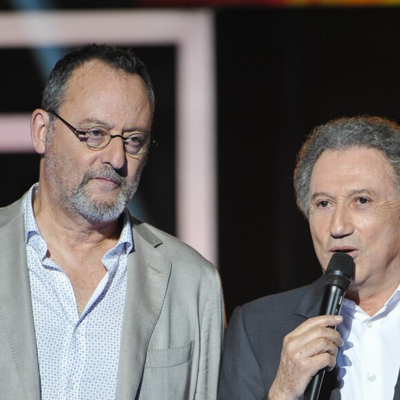 Exclusif - Jean Reno et Michel Drucker - Enregistrement de l'émission "Le Grand Show fête le Cinéma" à Paris, le 16 juin 2016. © Jacovides-Perusseau / Bestimage