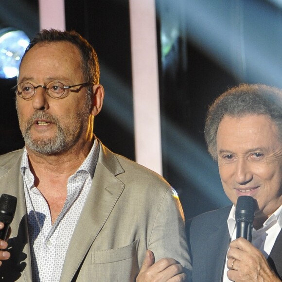 Exclusif - Jean Reno et Michel Drucker - Enregistrement de l'émission "Le Grand Show fête le Cinéma" à Paris, le 16 juin 2016. © Jacovides-Perusseau / Bestimage