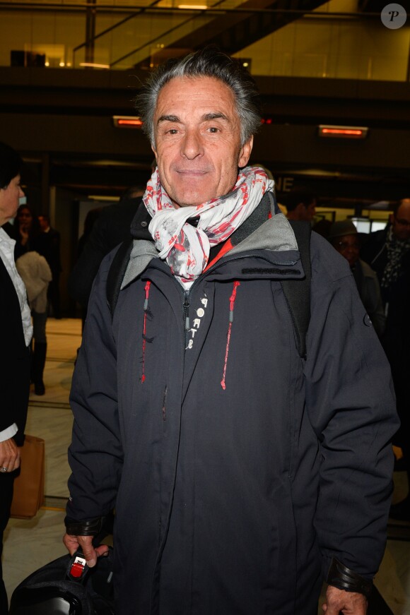 Gérard Holtz lors de l'hommage à Rémy Pflimlin dans les locaux de France Télévision à Paris, le 12 décembre 2016.