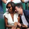 Karine Lemarchand et Stéphane Plaza ensemble dans les tribunes lors des internationaux de France de Roland-Garros à Paris, le 4 juin 2017. © Dominique Jacovides-Cyril Moreau/Bestimage