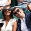Karine Lemarchand et Stéphane Plaza souriants dans les tribunes lors des internationaux de France de Roland-Garros à Paris, le 4 juin 2017. © Dominique Jacovides-Cyril Moreau/Bestimage