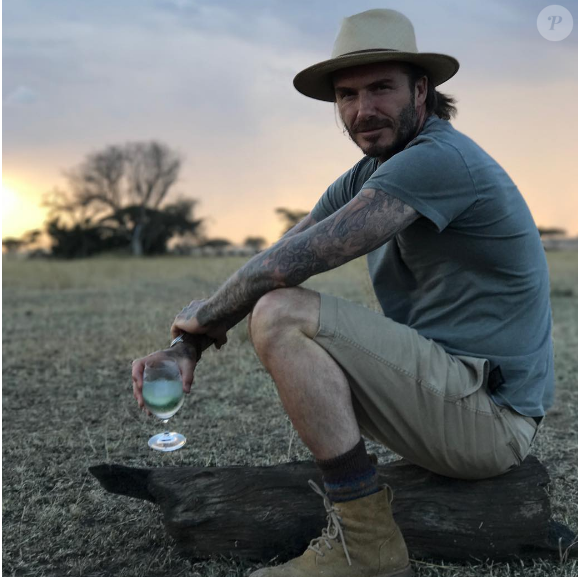 David Beckham en vacances en Tanzanie - Photo publiée sur Instagram au mois de juin 2017

