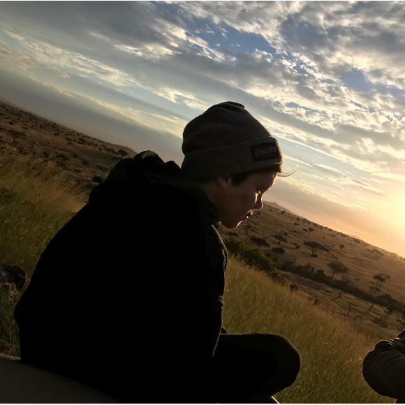 David Beckham en vacances avec ses enfants en Tanzanie - Photo publiée sur Instagram au mois de juin 2017

