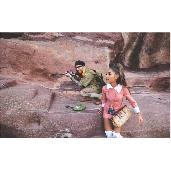 Ariana Grande et son chéri le rappeur Mac Miller - Photo publiée sur Instagram le 31 octobre 2016