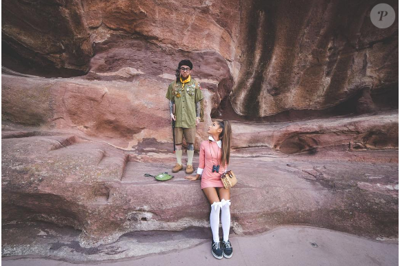 Ariana Grande et son chéri le rappeur Mac Miller - Photo publiée sur Instagram le 31 octobre 2016