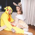 Ariana Grande et son chéri le rappeur Mac Miller - Photo publiée sur Instagram le 31 octobre 2016