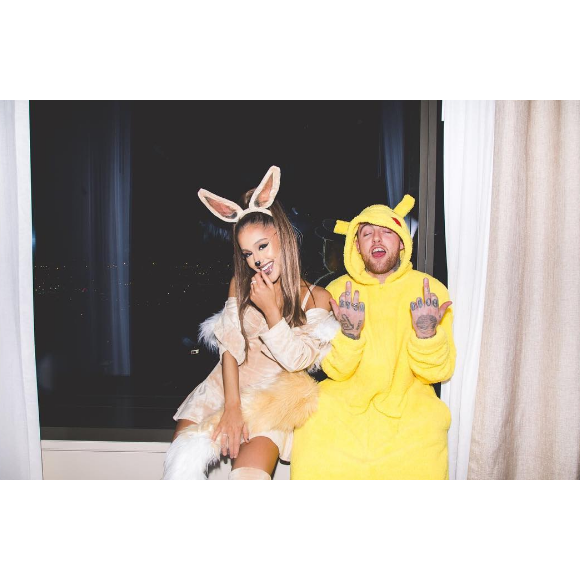 Ariana Grande et son chéri le rappeur Mac Miller - Photo publiée sur Instagram le 31 octobre 2016