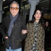 George Clooney et sa femme Amal Alamuddin (enceinte) arrivent à Londres par l'Eurostar le 26 février 2017.