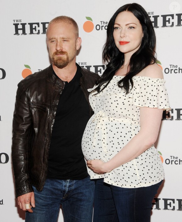 Ben Foster et Laura Prepon (vêtue d'un top de la marque française Envie de fraise) à l'avant-première du film "The Hero" à New York le 7 juin 2017