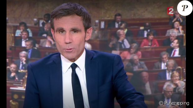 David Pujadas présentant son ultime journal télévisé de 20h sur France 2 le 8 juin 2017