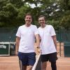 Grégory Ascher et Florian Gazan lors de la deuxième journée du Trophée des Personnalités de Roland-Garros le 7 juin 2017.