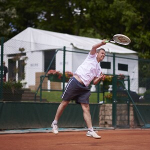 Thomas Hugues lors de la deuxième journée du Trophée des Personnalités de Roland-Garros le 7 juin 2017.