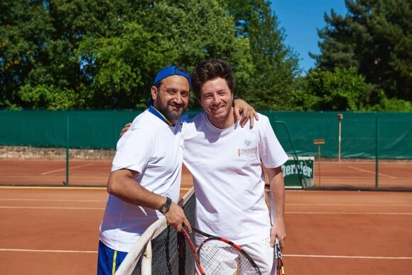 Cyril Hanouna et Jean Imbert lors de la troisième journée du Trophée des Personnalités de Roland-Garros le 8 juin 2017.