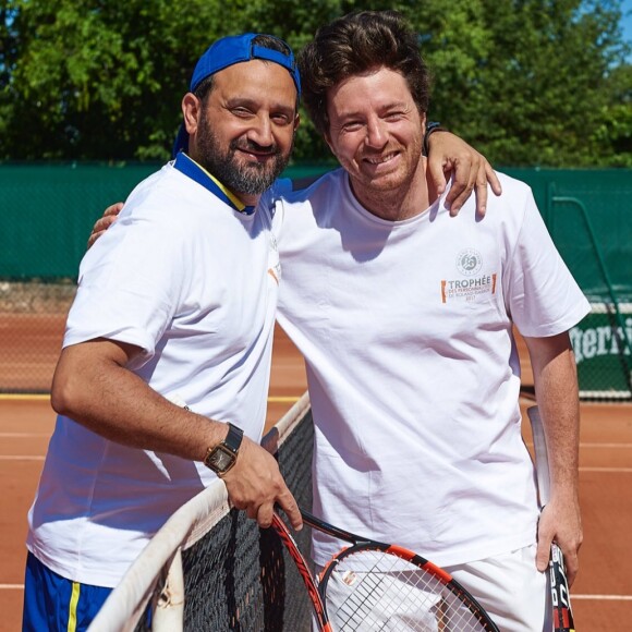 Cyril Hanouna et Jean Imbert lors de la troisième journée du Trophée des Personnalités de Roland-Garros le 8 juin 2017.