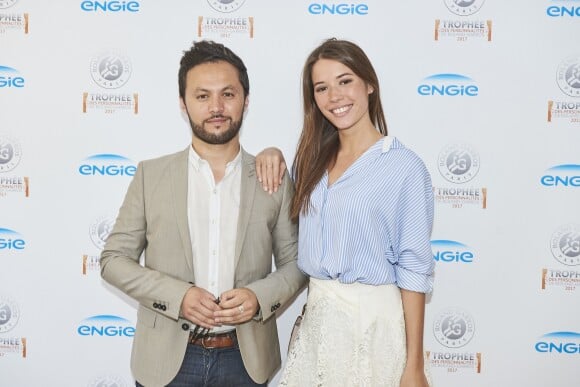 Karim Bennani et Emilie Broussouloux lors de la troisième journée du Trophée des Personnalités de Roland-Garros le 8 juin 2017.