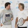 Jean Imbert et Denis Charvet lors de la troisième journée du Trophée des Personnalités de Roland-Garros le 8 juin 2017.